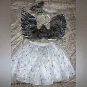 Sparkling Silver Angel Costume for Kids